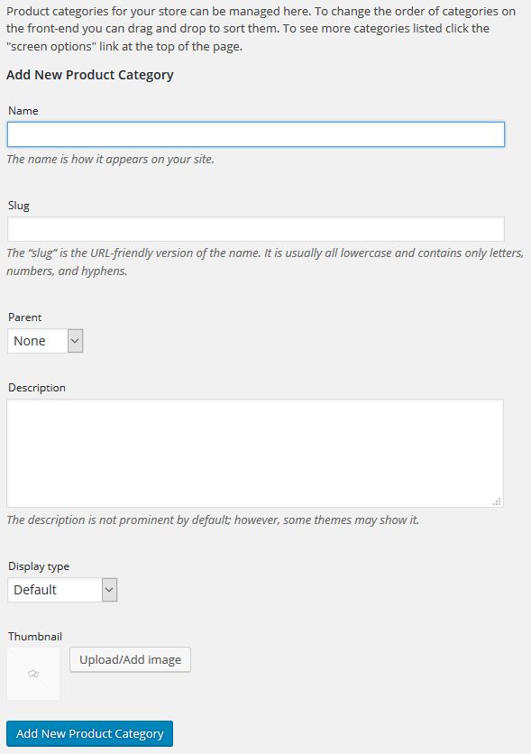 woocommerce add category 3