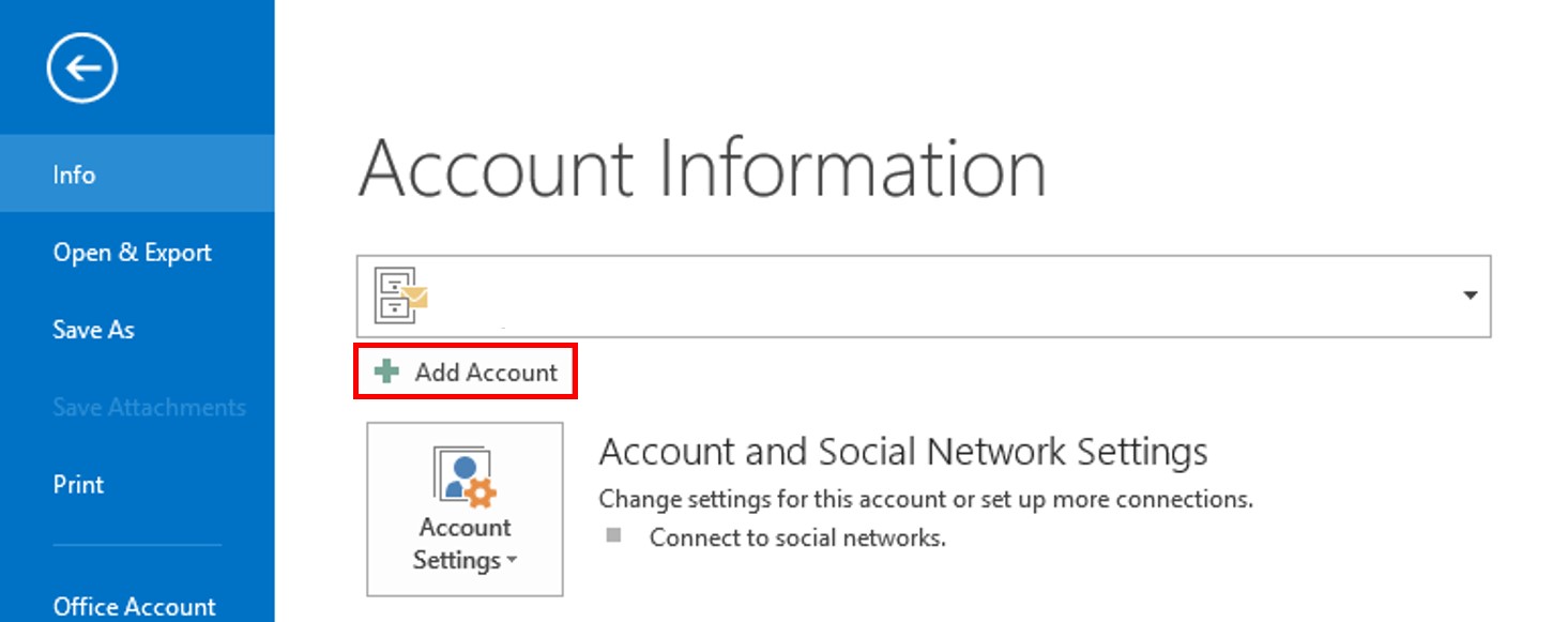 outlook add account (highlight)