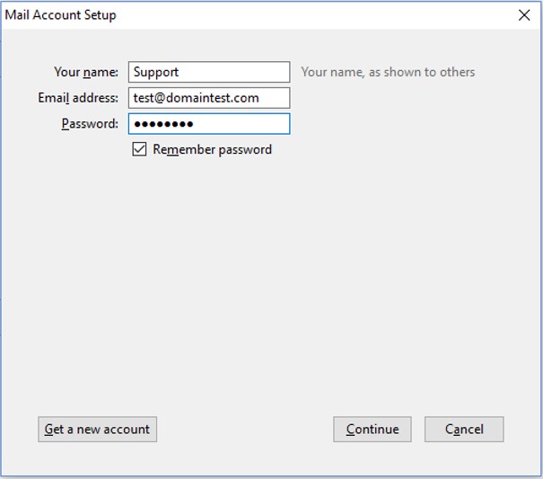 thunderbird mail setup 1