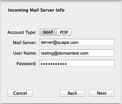 mac mail incoming mail server