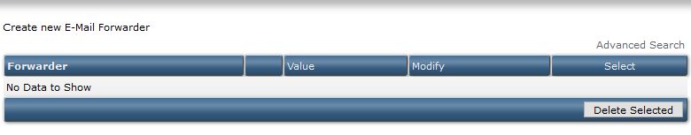 directadmin forwarder page