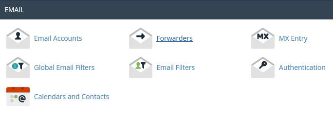 cpanel email panel (forwarders)