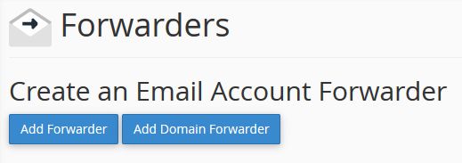 cpanel forwarders page
