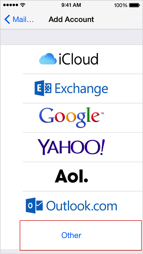 ios8 add account other