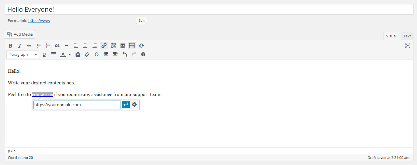 wordpress link 2