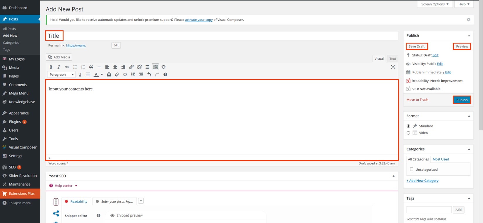 wordpress add post 3