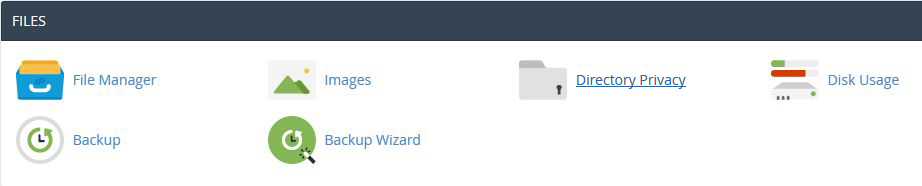 cpanel files panel directory privacy