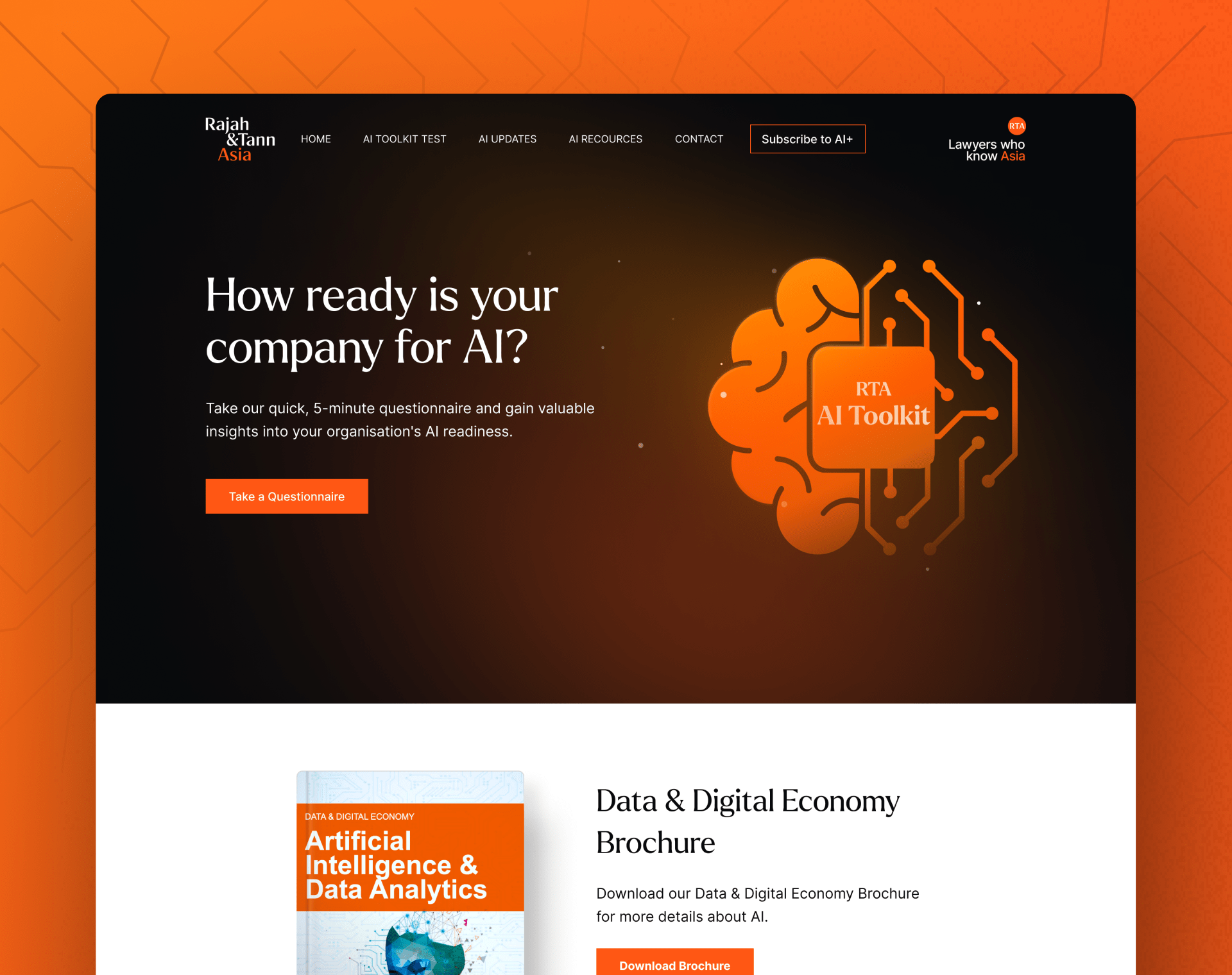 Rajah & Tann Asia AI Toolkit project by QUAPE