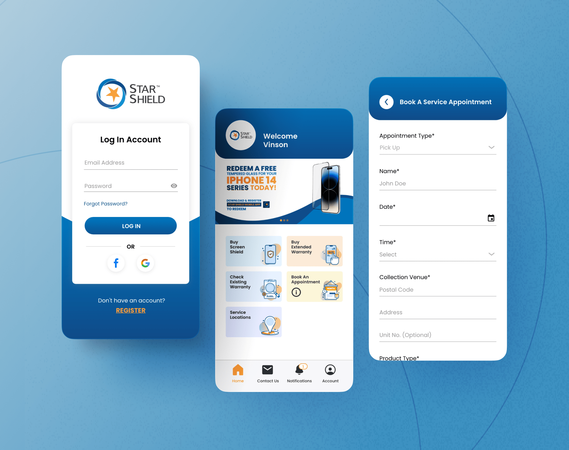 Star Shield Mobile App project by QUAPE
