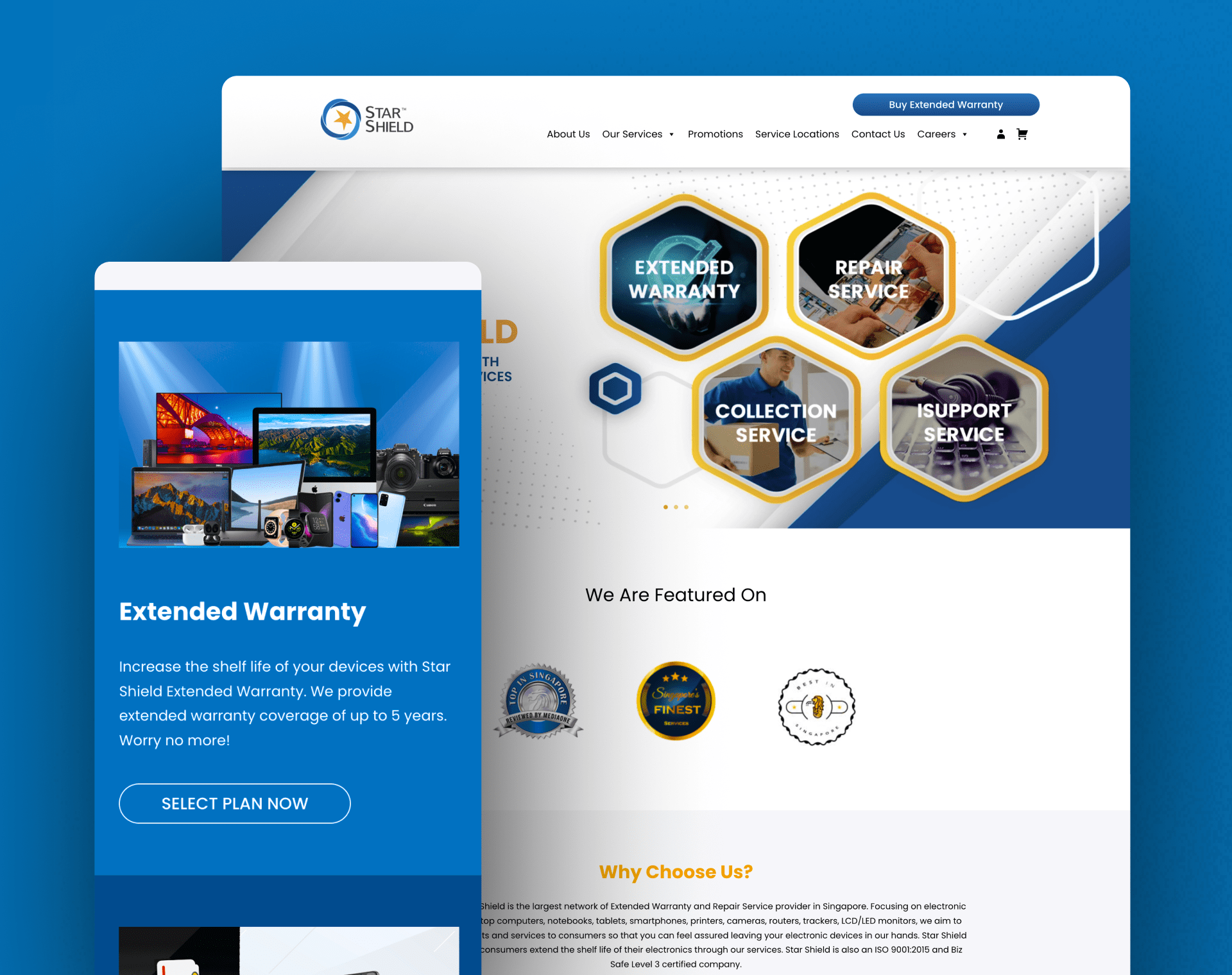 Star Shield Website project by QUAPE