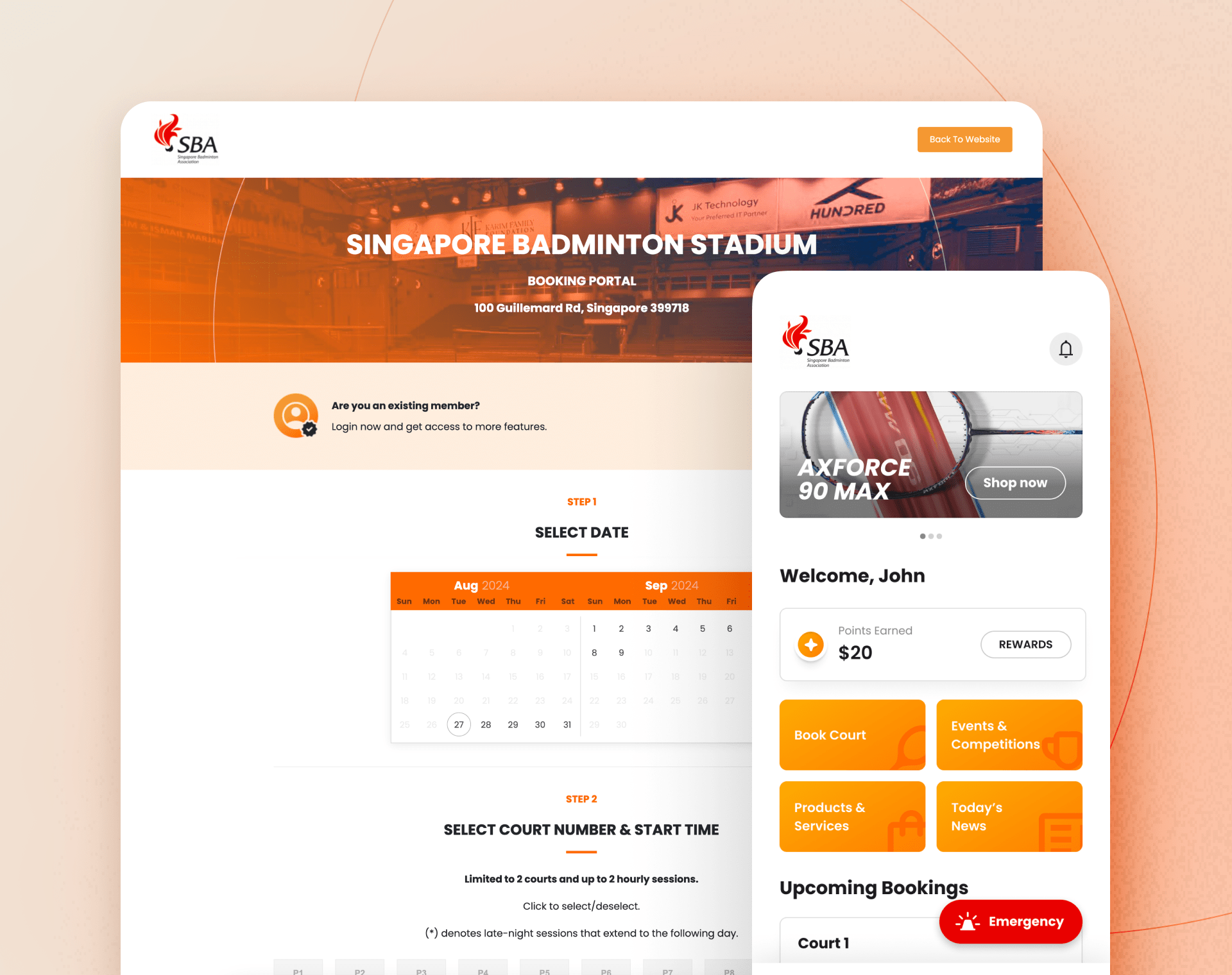 Singapore Badminton Association project by QUAPE
