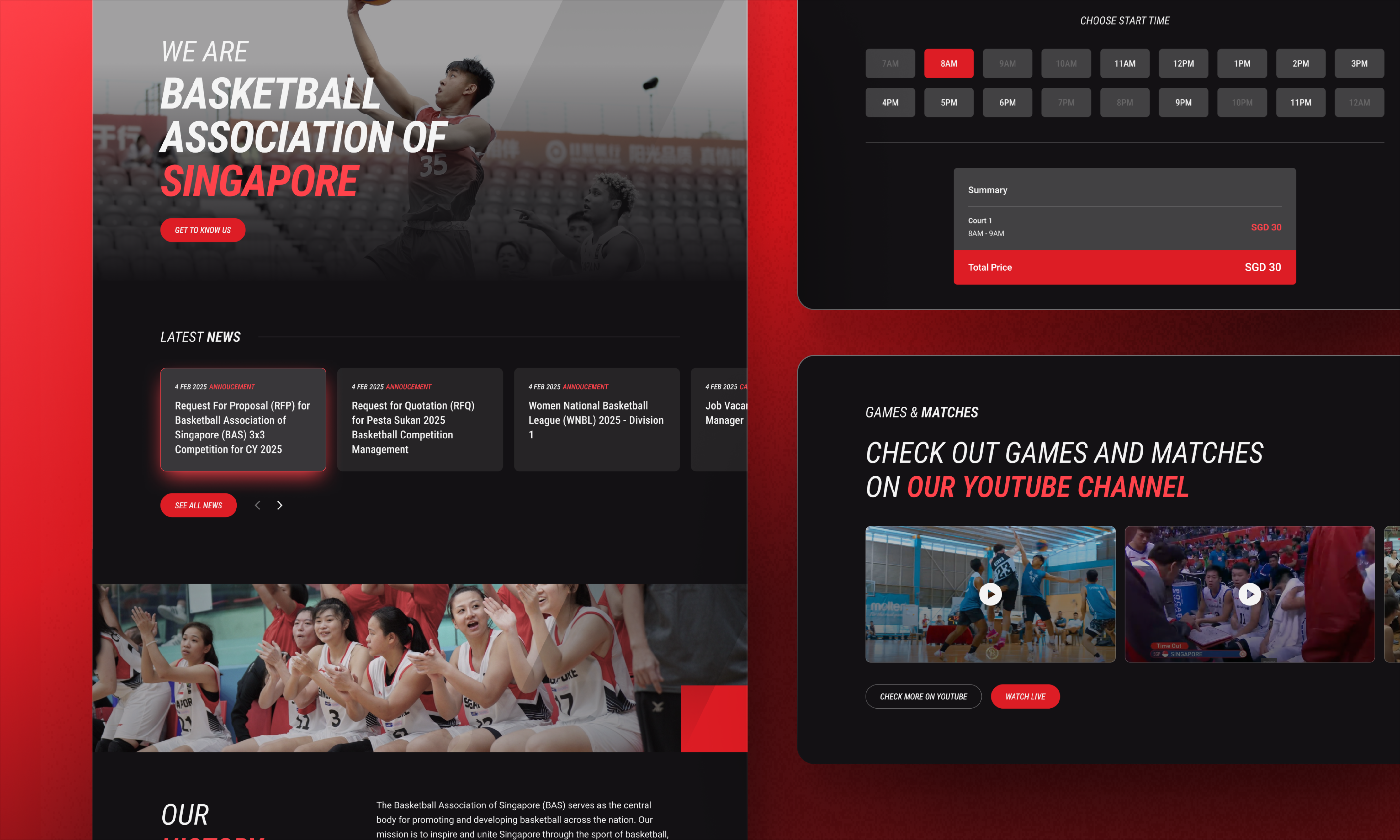 Basketball Association of Singapore Content