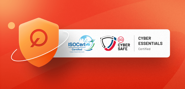 a close up quape logo and csa cyber security certified logo for vodien alternatives