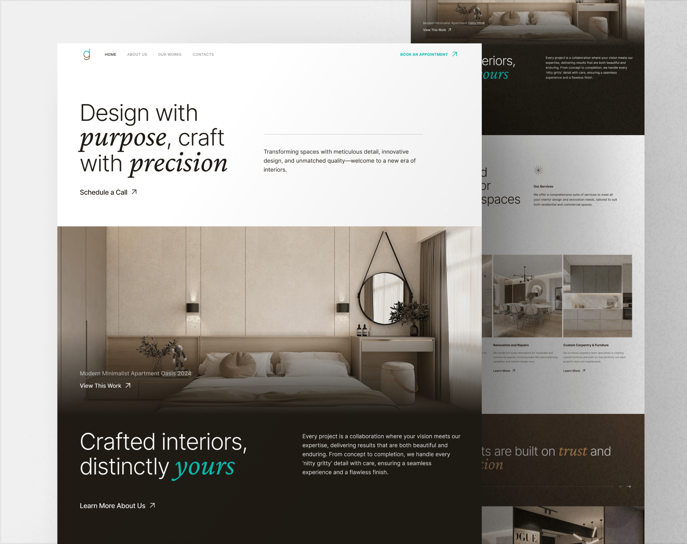 Nitty Gritty Design Interior Website project by QUAPE