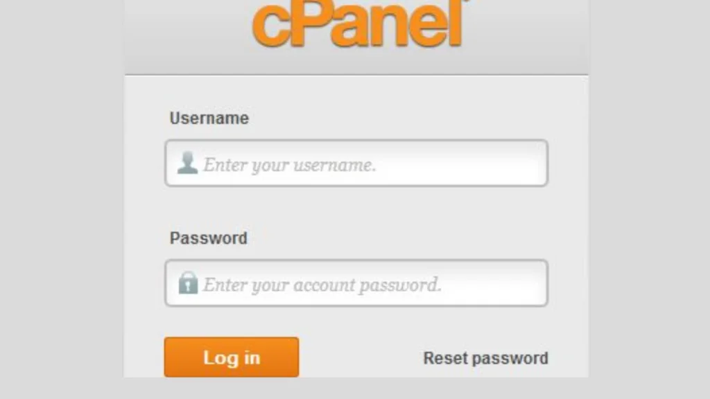 Step-by-step log in to cPanel