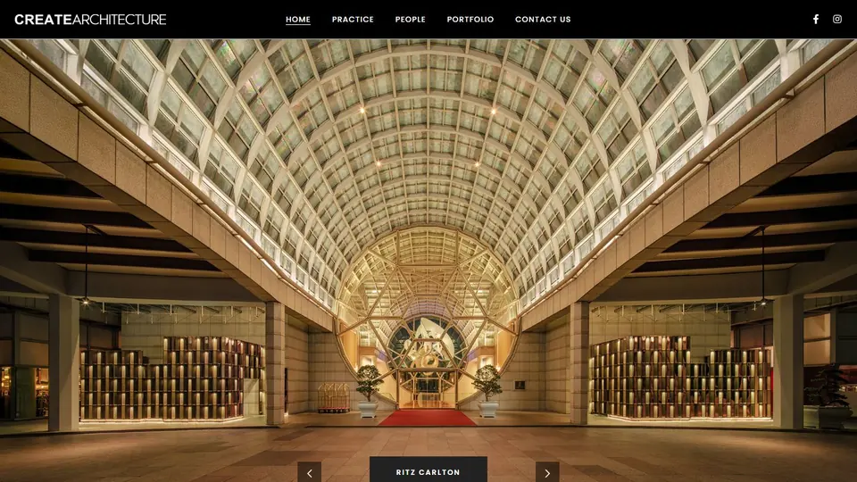 Current Create Architecture website preview