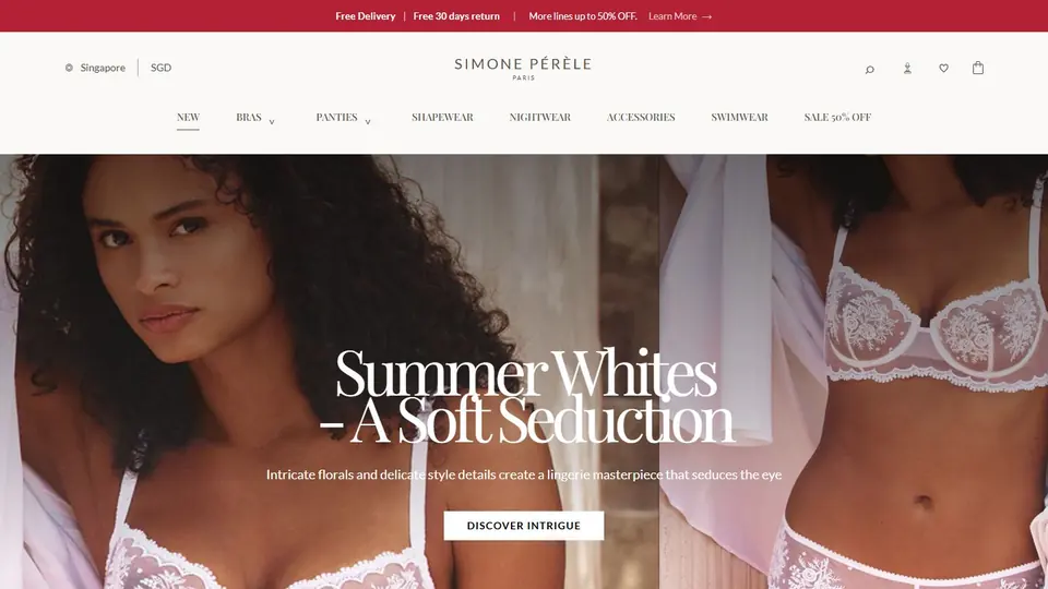 Current Simone Pérèle Singapore website preview