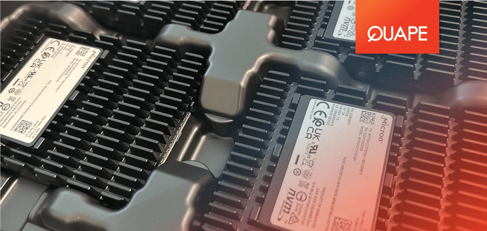 an blaack color nvme hosting storage