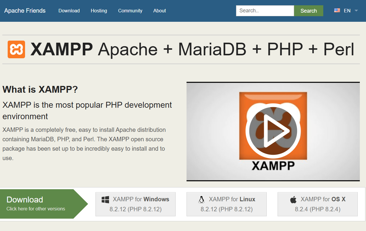 website to download xampp