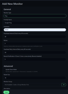 Cara Mengatur Uptime Kuma