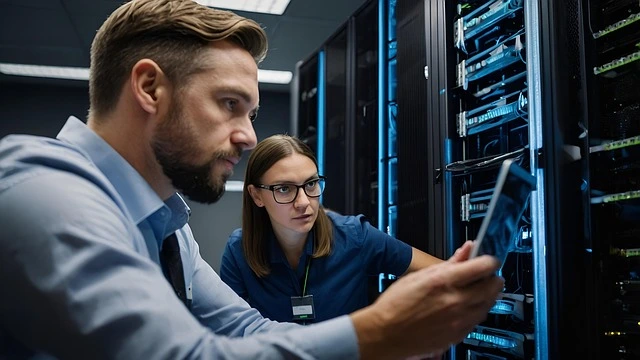 two people choosing best hosting type for small website