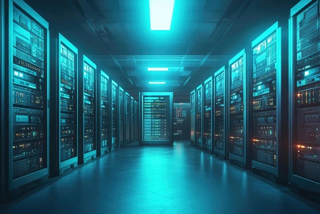 many server rack in the room