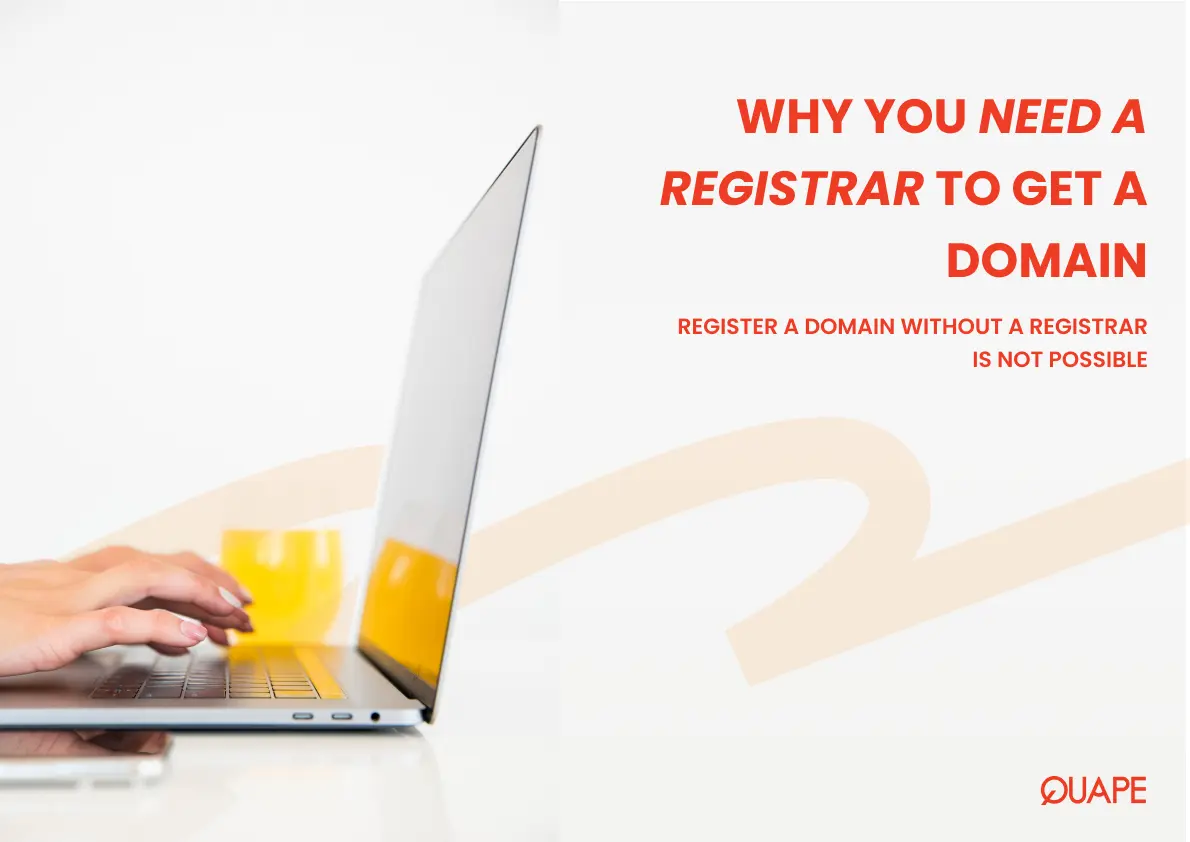 register a domain without a registrar is not possible